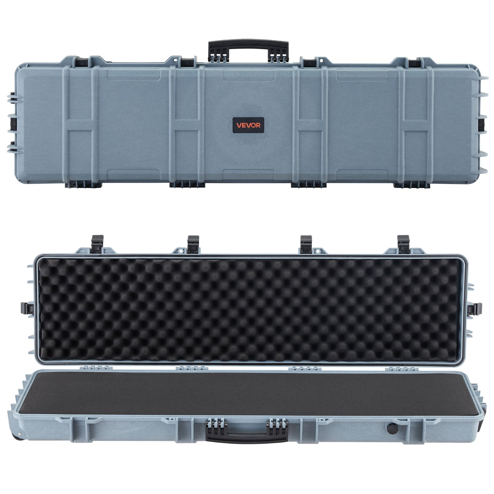 50" Hard Rifle Case, Lockable Rifle Case with Pre-cut Foams,Movable Gun Storage with Wheels, IP67 Waterproof & Dustproof Pistol Storage for Rifle, Shotgun, Airsoft Gun