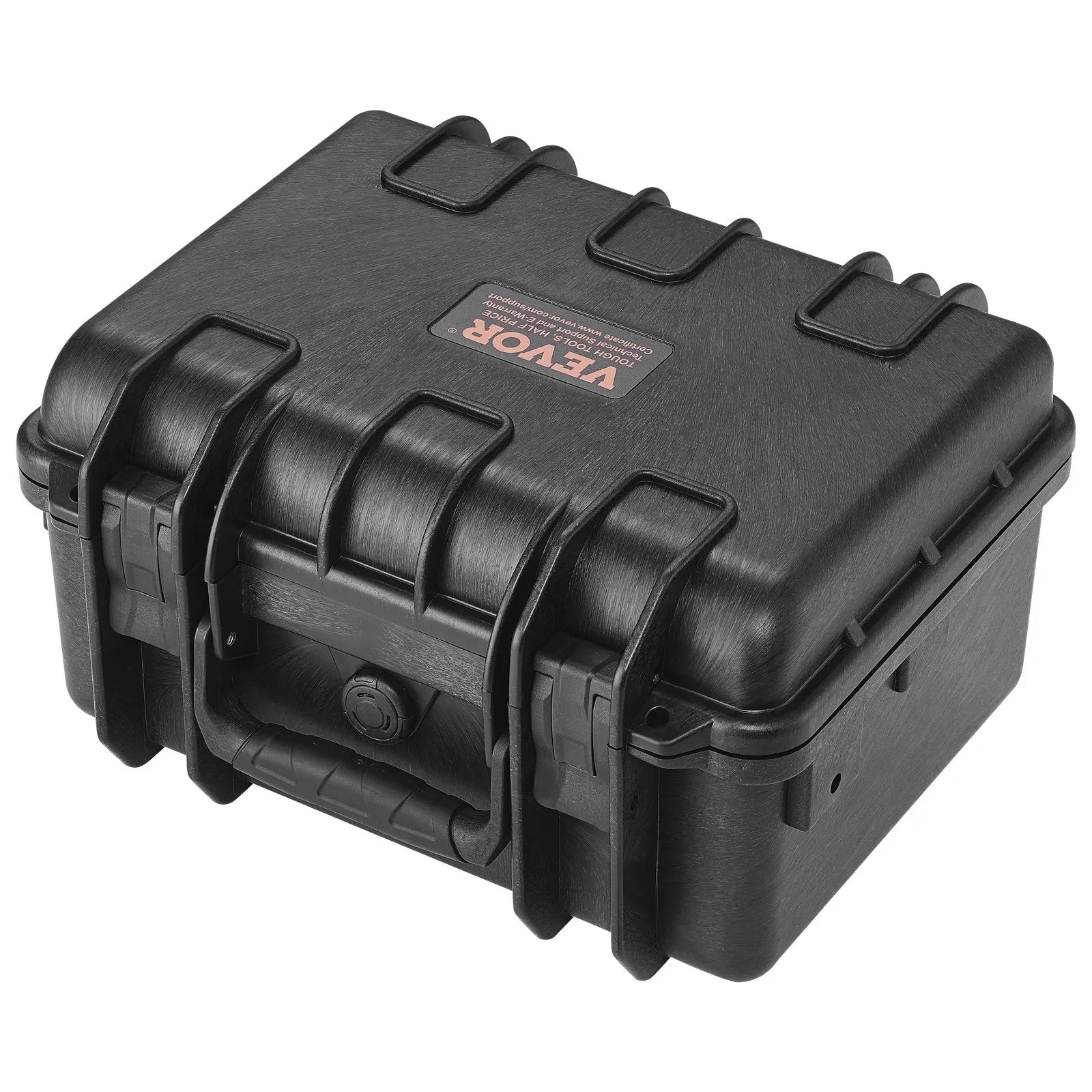 Hard Pistol Cases with Pre-cut PU Foam, Waterproof & Dustproof Hard Gun Case for 2 Pistol, 14.1×11.5×7.6 in Lockable Pistol Case, Black